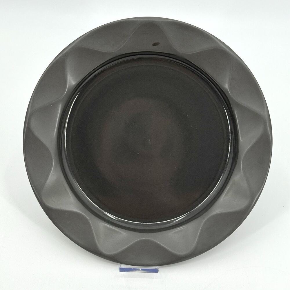 2 Dansk Origami Slate Gray 10 7/8 in. Dinner Plates Japan Modern Nordic Timeless